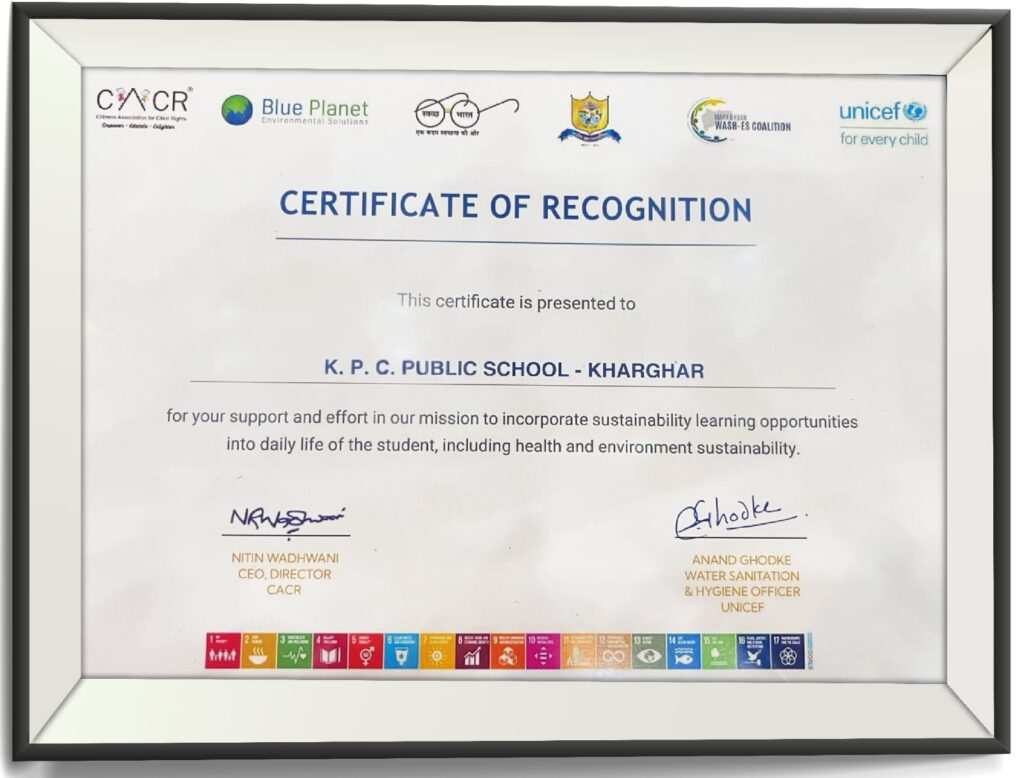 Recognised by UNICEF